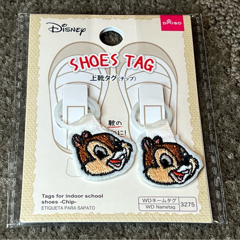 Chip Chipmunk Shoes Tag Charms Official Disney Japan Kawaii Rescue Rangers